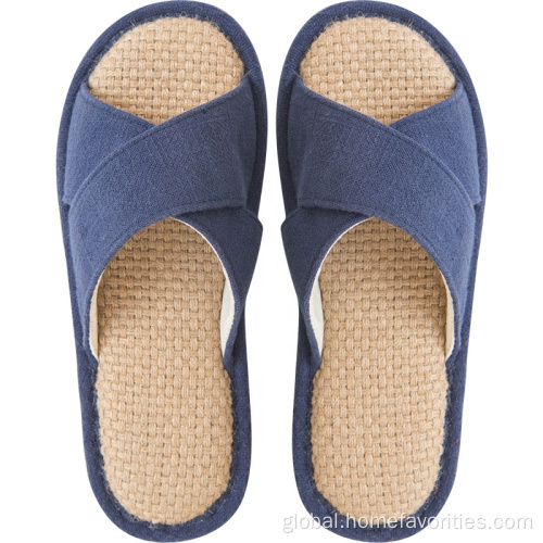 Linen Household Sandals Slippers Men Women Indoor Couple Non-slip Slides Factory